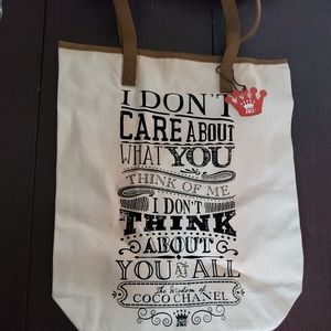 NWT JKC Jessica Kagan Cushman coco chanel quote